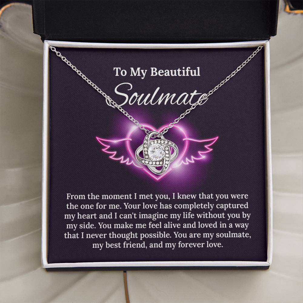 UNIDAZE To My Beautiful Soulmate Necklace, Birthday Gifts for Girlfriend, Necklace for Wife, Soulmate Gift ShineOn Fulfillment C30011TG C30011TR PB23-WOOD PT-4377 TNM-1 USER-188348