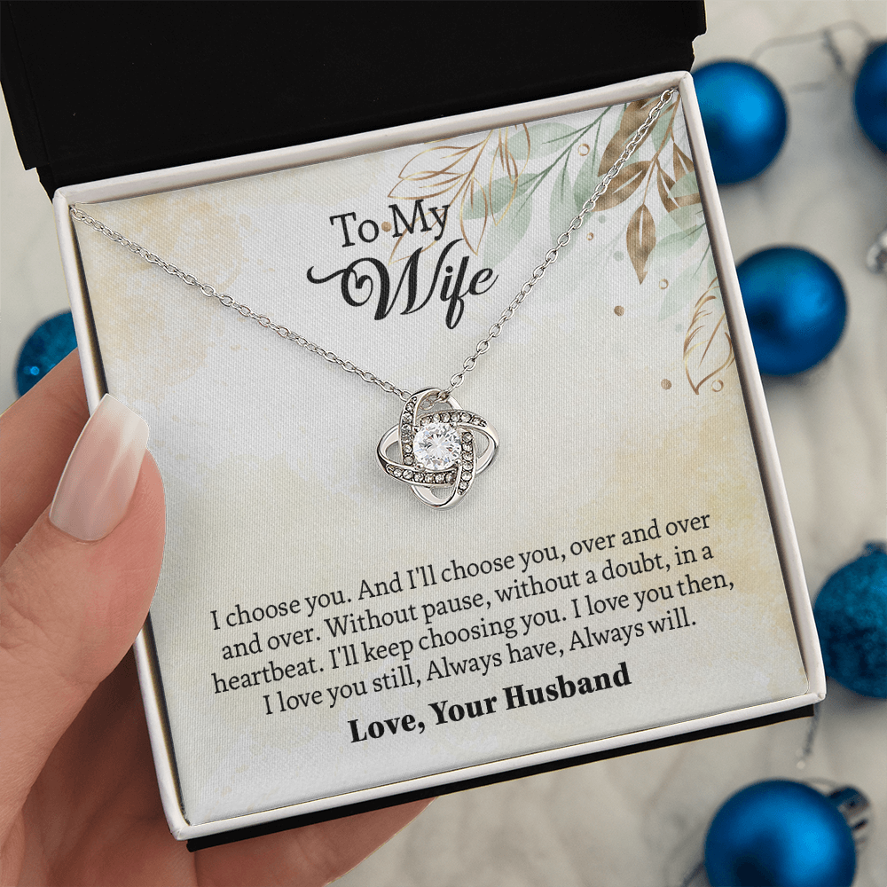 To My Wife love knot Necklace, Wife Jewelry, Necklace For Wife, Anniversary Gift For Wife, Wife Birthday Gift, Mothers Day Gift for Wife