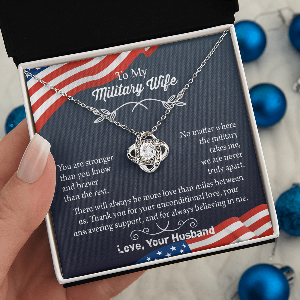 Military Wife Necklace, Military Wife Gift, Deployment Necklace, Deployment Gift For Wife, Army Wife Jewelry