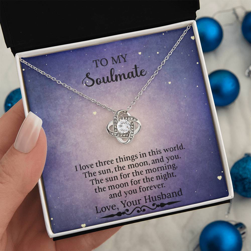 UNIDAZE To My Beautiful Soulmate Necklace, Birthday Gifts for Wife, Necklace for Wife, Soulmate Gift, Anniversary Gift for Wife ShineOn Fulfillment C30011TG C30011TR PB23-WOOD PT-4377 TNM-1 USER-188348