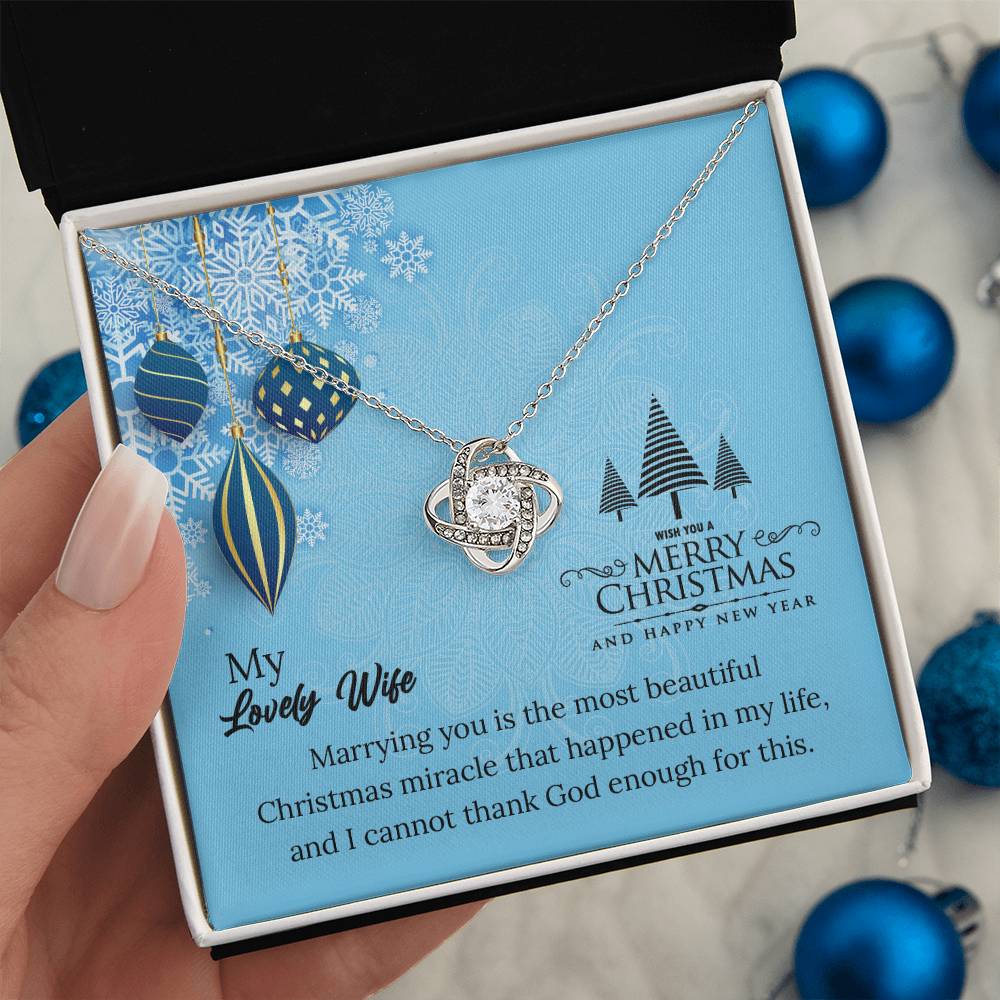 UNIDAZE To My Lovely Wife - Christmas Gift - Pendant Necklace Message Card ShineOn Fulfillment C30011TG C30011TR PB23-WOOD PT-4377 TNM-1 USER-188348