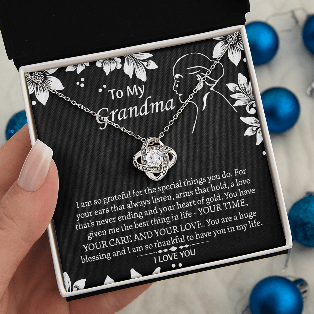 To My Grandmother Love Knot Necklace, Grandma Gift, Gift For Grandma from grandchildren, Grandma Necklace, Grandma, New Grandma