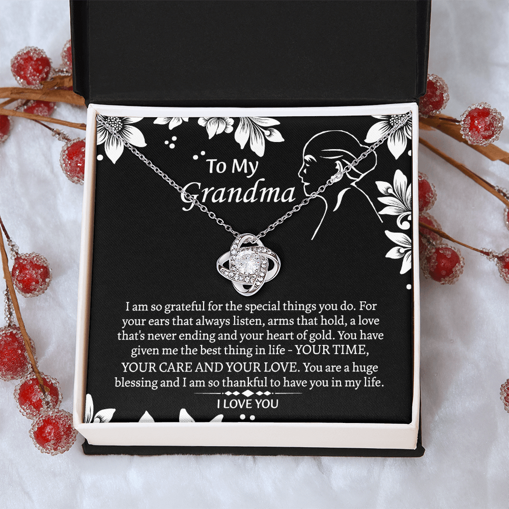 To My Grandmother Love Knot Necklace, Grandma Gift, Gift For Grandma from grandchildren, Grandma Necklace, Grandma, New Grandma