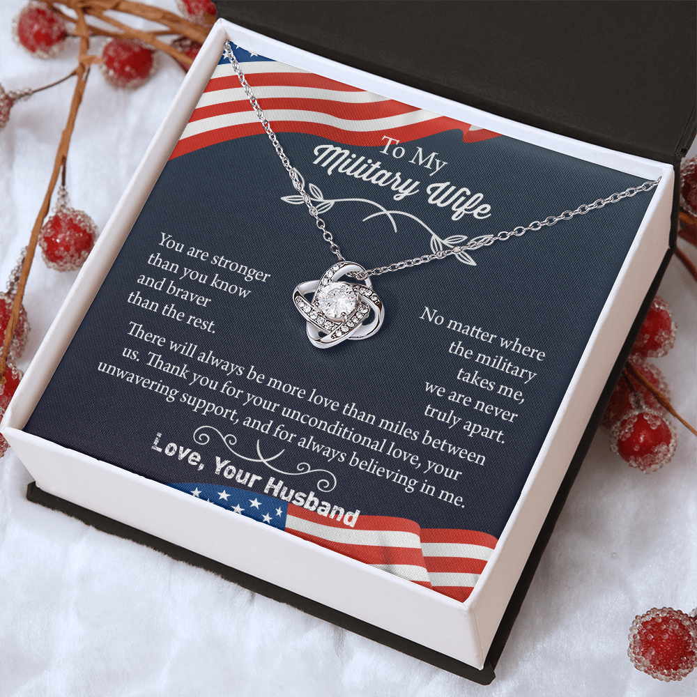 Military Wife Necklace, Military Wife Gift, Deployment Necklace, Deployment Gift For Wife, Army Wife Jewelry