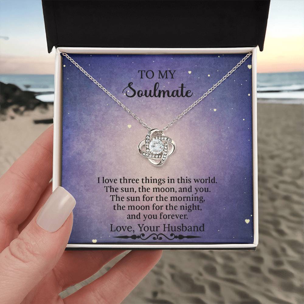 UNIDAZE To My Beautiful Soulmate Necklace, Birthday Gifts for Wife, Necklace for Wife, Soulmate Gift, Anniversary Gift for Wife ShineOn Fulfillment C30011TG C30011TR PB23-WOOD PT-4377 TNM-1 USER-188348