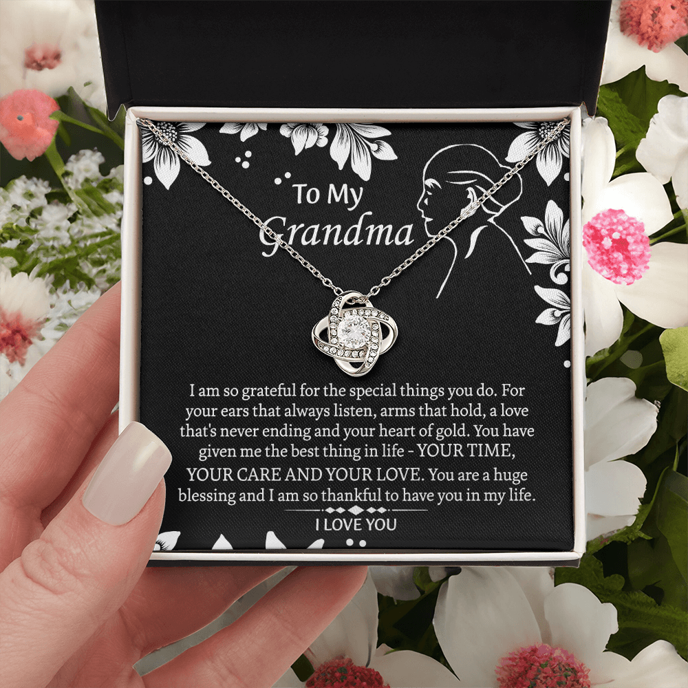 To My Grandmother Love Knot Necklace, Grandma Gift, Gift For Grandma from grandchildren, Grandma Necklace, Grandma, New Grandma
