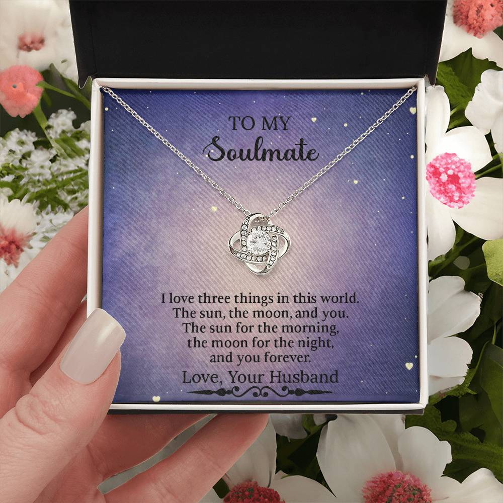 UNIDAZE To My Beautiful Soulmate Necklace, Birthday Gifts for Wife, Necklace for Wife, Soulmate Gift, Anniversary Gift for Wife ShineOn Fulfillment C30011TG C30011TR PB23-WOOD PT-4377 TNM-1 USER-188348