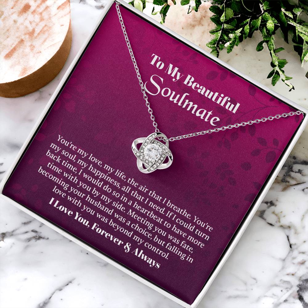 UNIDAZE To My Beautiful Soulmate Necklace, Birthday Gifts for Girlfriend, Necklace for Wife, Soulmate Gift, Anniversary Gift for Wife ShineOn Fulfillment C30011TG C30011TR PB23-WOOD PT-4377 TNM-1 USER-188348