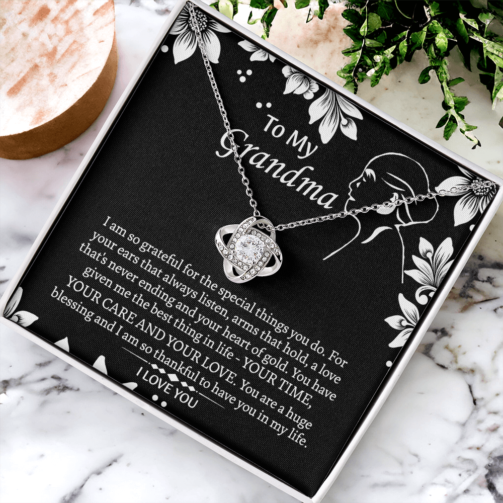 To My Grandmother Love Knot Necklace, Grandma Gift, Gift For Grandma from grandchildren, Grandma Necklace, Grandma, New Grandma