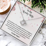 My Lovely Wife Love Knot Necklace, Romantic Anniversary Gift For Wife, Wife Birthday Gift, Necklace For Wife