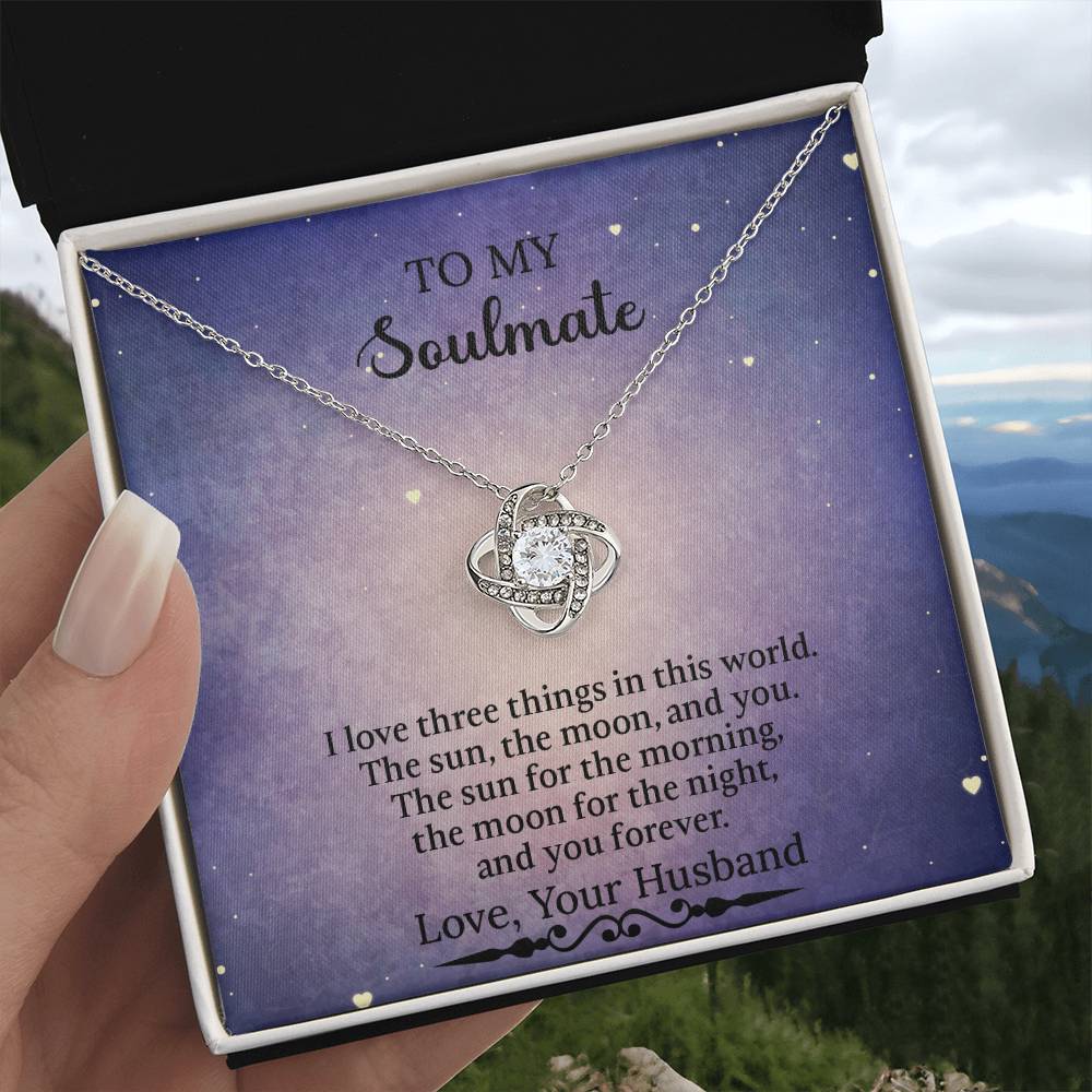 UNIDAZE To My Beautiful Soulmate Necklace, Birthday Gifts for Wife, Necklace for Wife, Soulmate Gift, Anniversary Gift for Wife ShineOn Fulfillment C30011TG C30011TR PB23-WOOD PT-4377 TNM-1 USER-188348