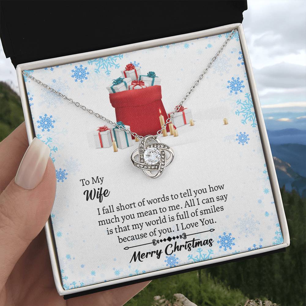 UNIDAZE Christmas Love Necklace Gift with Heartfelt Message Card for Wife, Cherishing Our Love, Gift Christmas, Family Gift ShineOn Fulfillment C30011TG C30011TR PB23-WOOD PT-4377 TNM-1 USER-188348