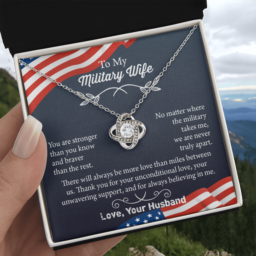 Military Wife Necklace, Military Wife Gift, Deployment Necklace, Deployment Gift For Wife, Army Wife Jewelry