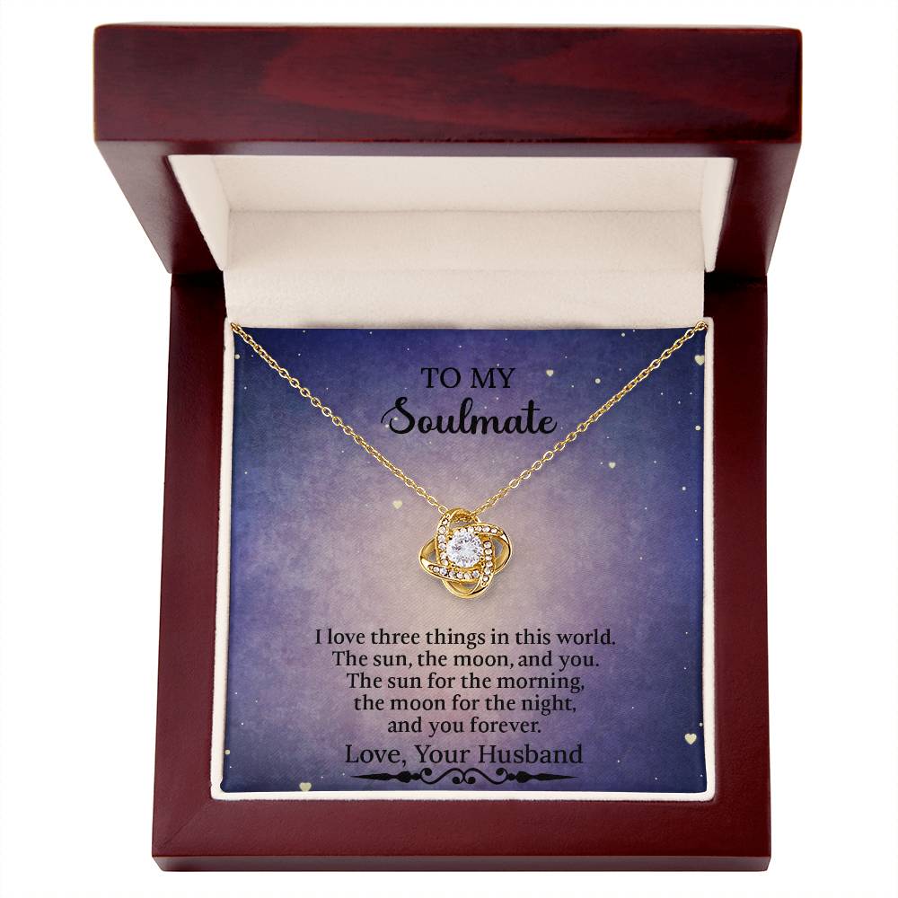 UNIDAZE To My Beautiful Soulmate Necklace, Birthday Gifts for Wife, Necklace for Wife, Soulmate Gift, Anniversary Gift for Wife ShineOn Fulfillment C30011TG C30011TR PB23-WOOD PT-4377 TNM-1 USER-188348