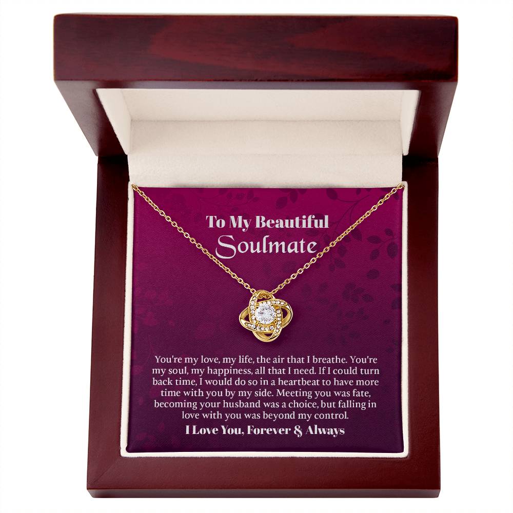 UNIDAZE To My Beautiful Soulmate Necklace, Birthday Gifts for Girlfriend, Necklace for Wife, Soulmate Gift, Anniversary Gift for Wife ShineOn Fulfillment C30011TG C30011TR PB23-WOOD PT-4377 TNM-1 USER-188348