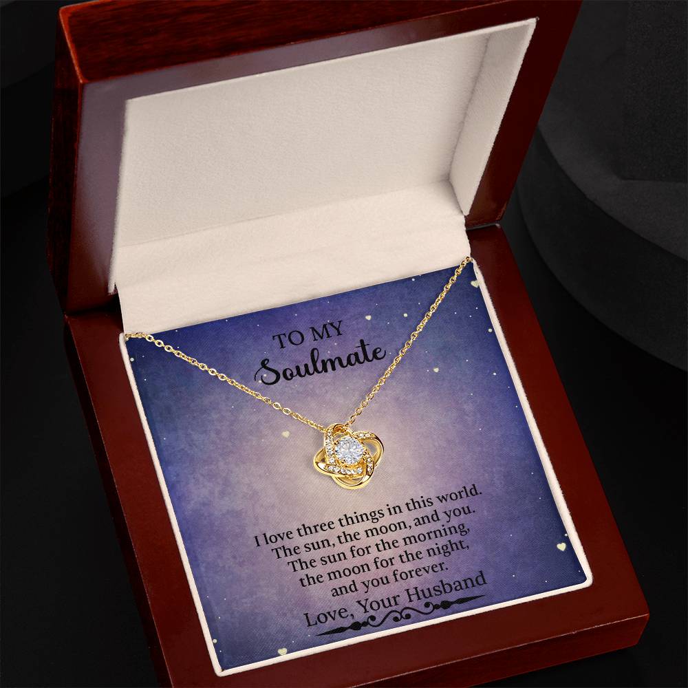 UNIDAZE To My Beautiful Soulmate Necklace, Birthday Gifts for Wife, Necklace for Wife, Soulmate Gift, Anniversary Gift for Wife ShineOn Fulfillment C30011TG C30011TR PB23-WOOD PT-4377 TNM-1 USER-188348