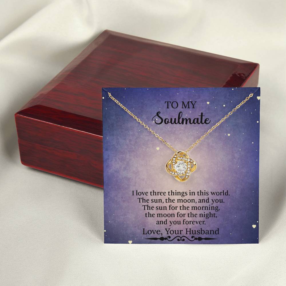 UNIDAZE To My Beautiful Soulmate Necklace, Birthday Gifts for Wife, Necklace for Wife, Soulmate Gift, Anniversary Gift for Wife ShineOn Fulfillment C30011TG C30011TR PB23-WOOD PT-4377 TNM-1 USER-188348