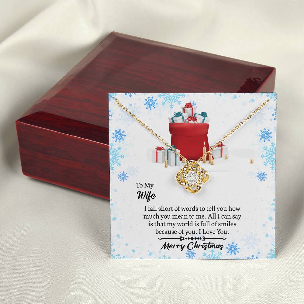 UNIDAZE Christmas Love Necklace Gift with Heartfelt Message Card for Wife, Cherishing Our Love, Gift Christmas, Family Gift ShineOn Fulfillment C30011TG C30011TR PB23-WOOD PT-4377 TNM-1 USER-188348