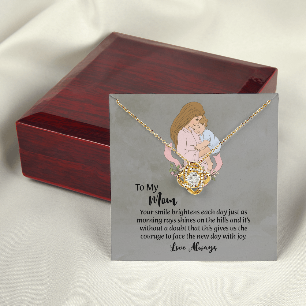 To My Mom Love Knot Necklace from Daughter, Mothers Day Gift for Mom, Thoughtful Present from Son
