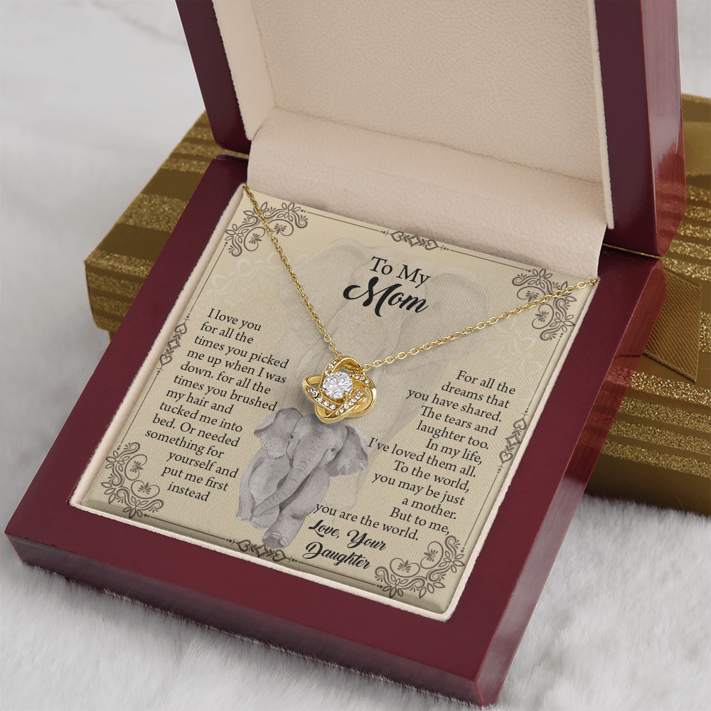 To My Mom Necklace, Mothers Day Necklace, Mom Birthday Gift From Daughter, Message Card Jewelry For Mom