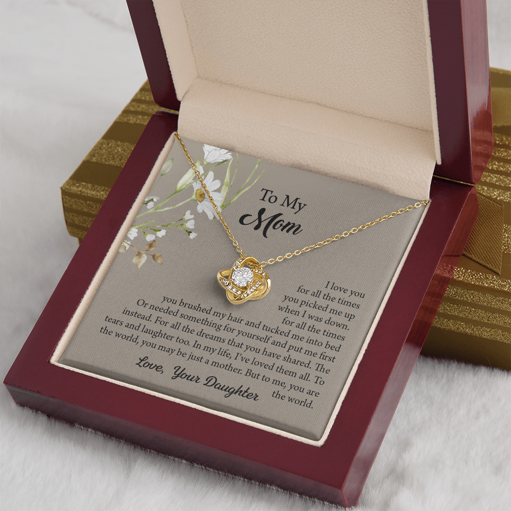 To My Mom Necklace, Mothers Day Necklace, Mom Birthday Gift From Daughter, Message Card Jewelry For Mom