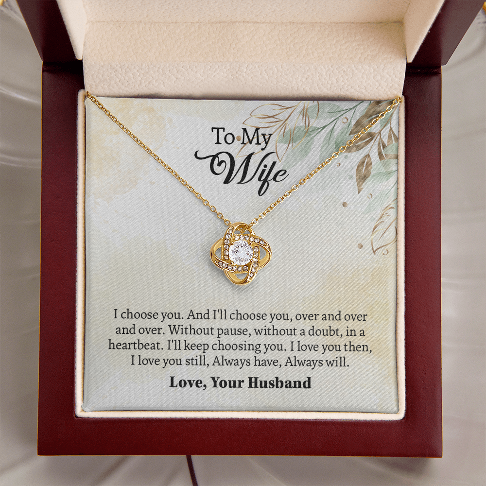 To My Wife love knot Necklace, Wife Jewelry, Necklace For Wife, Anniversary Gift For Wife, Wife Birthday Gift, Mothers Day Gift for Wife