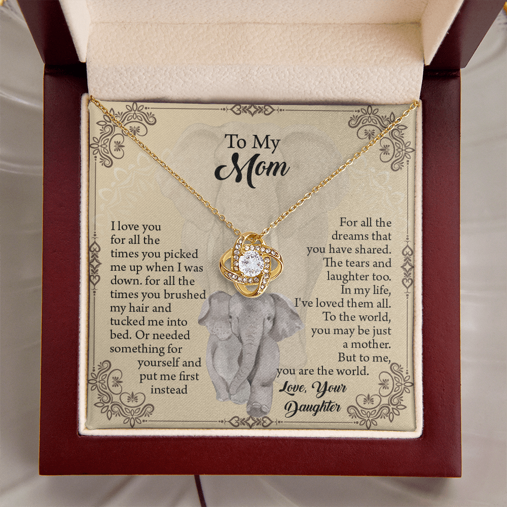 To My Mom Necklace, Mothers Day Necklace, Mom Birthday Gift From Daughter, Message Card Jewelry For Mom