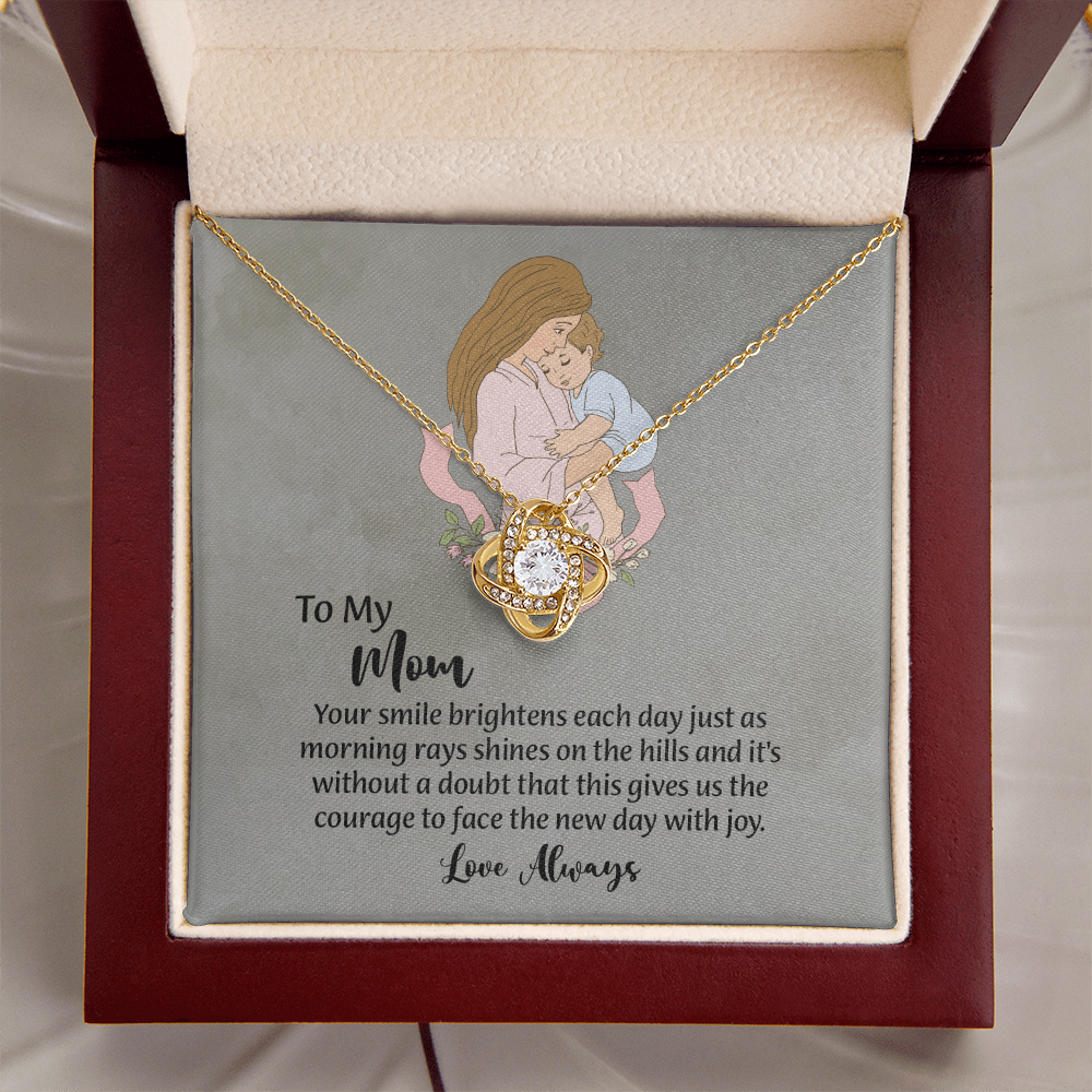 To My Mom Love Knot Necklace from Daughter, Mothers Day Gift for Mom, Thoughtful Present from Son