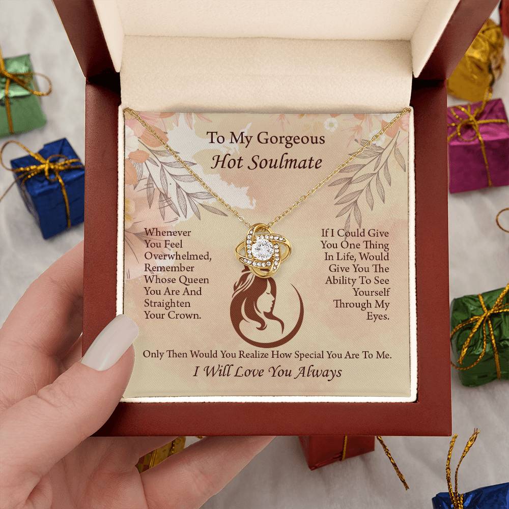 UNIDAZE To My Soulmate Necklace, Birthday Gifts for Girlfriend, Necklace for Wife, Gift for Future Wife's Birthday ShineOn Fulfillment C30011TG C30011TR PB23-WOOD PT-4377 TNM-1 USER-188348