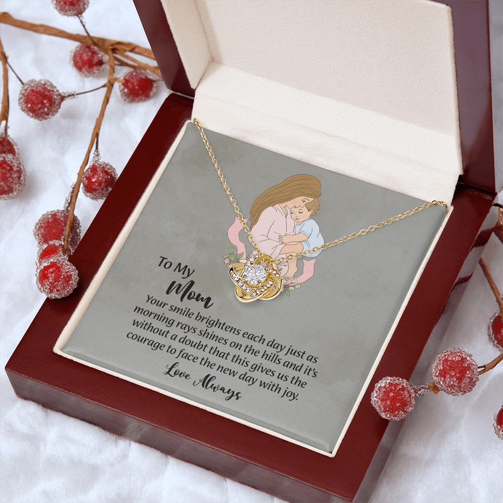 To My Mom Love Knot Necklace from Daughter, Mothers Day Gift for Mom, Thoughtful Present from Son