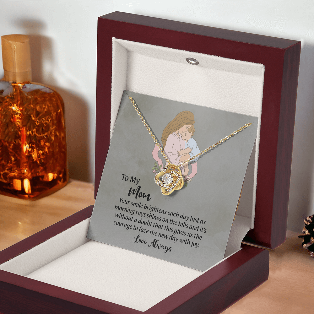 To My Mom Love Knot Necklace from Daughter, Mothers Day Gift for Mom, Thoughtful Present from Son