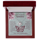To My Wonderful Grandma Love Knot Necklace, Grandmother Necklace, Grandma Gift, Gift For Grandma from granddaughter