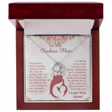 To My Badass Mom Love Knot Necklace, Perfect Birthday or Mothers Day Gift For mom, Presents For Mom