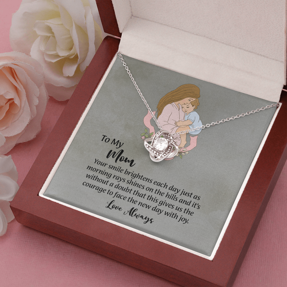 To My Mom Love Knot Necklace from Daughter, Mothers Day Gift for Mom, Thoughtful Present from Son