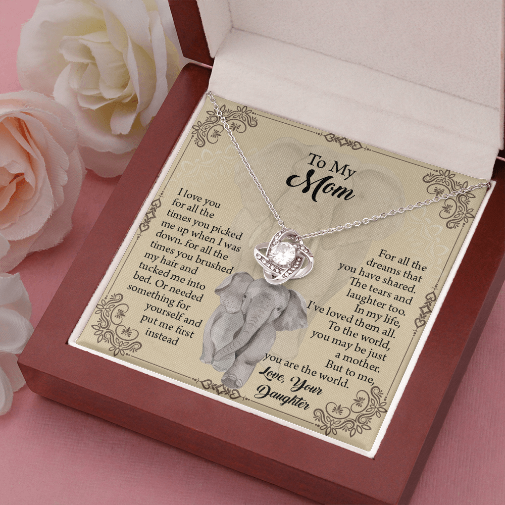 To My Mom Necklace, Mothers Day Necklace, Mom Birthday Gift From Daughter, Message Card Jewelry For Mom