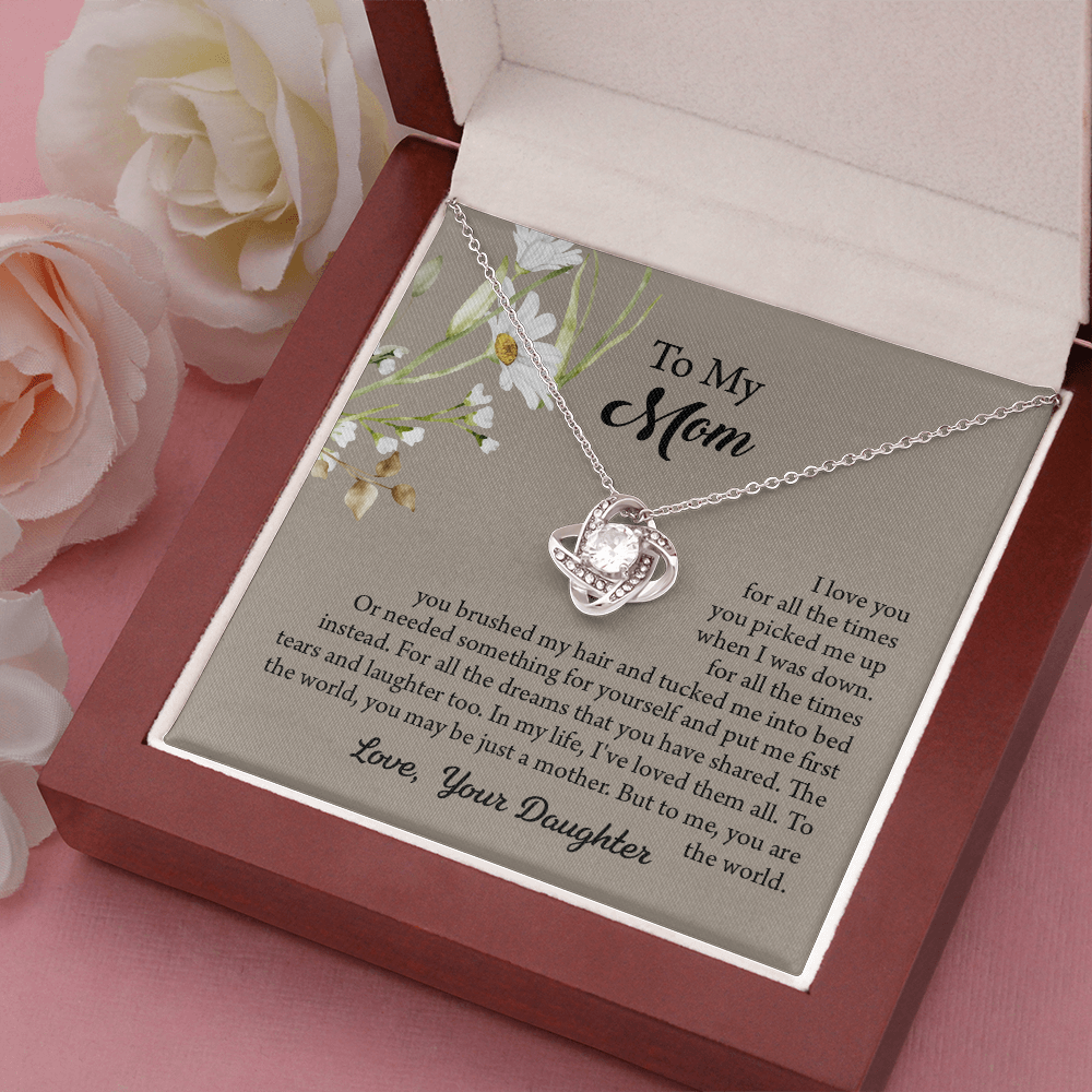 To My Mom Necklace, Mothers Day Necklace, Mom Birthday Gift From Daughter, Message Card Jewelry For Mom