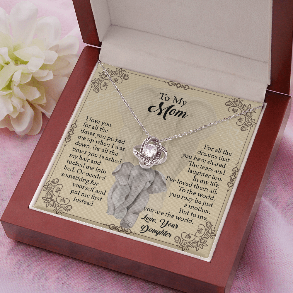 To My Mom Necklace, Mothers Day Necklace, Mom Birthday Gift From Daughter, Message Card Jewelry For Mom