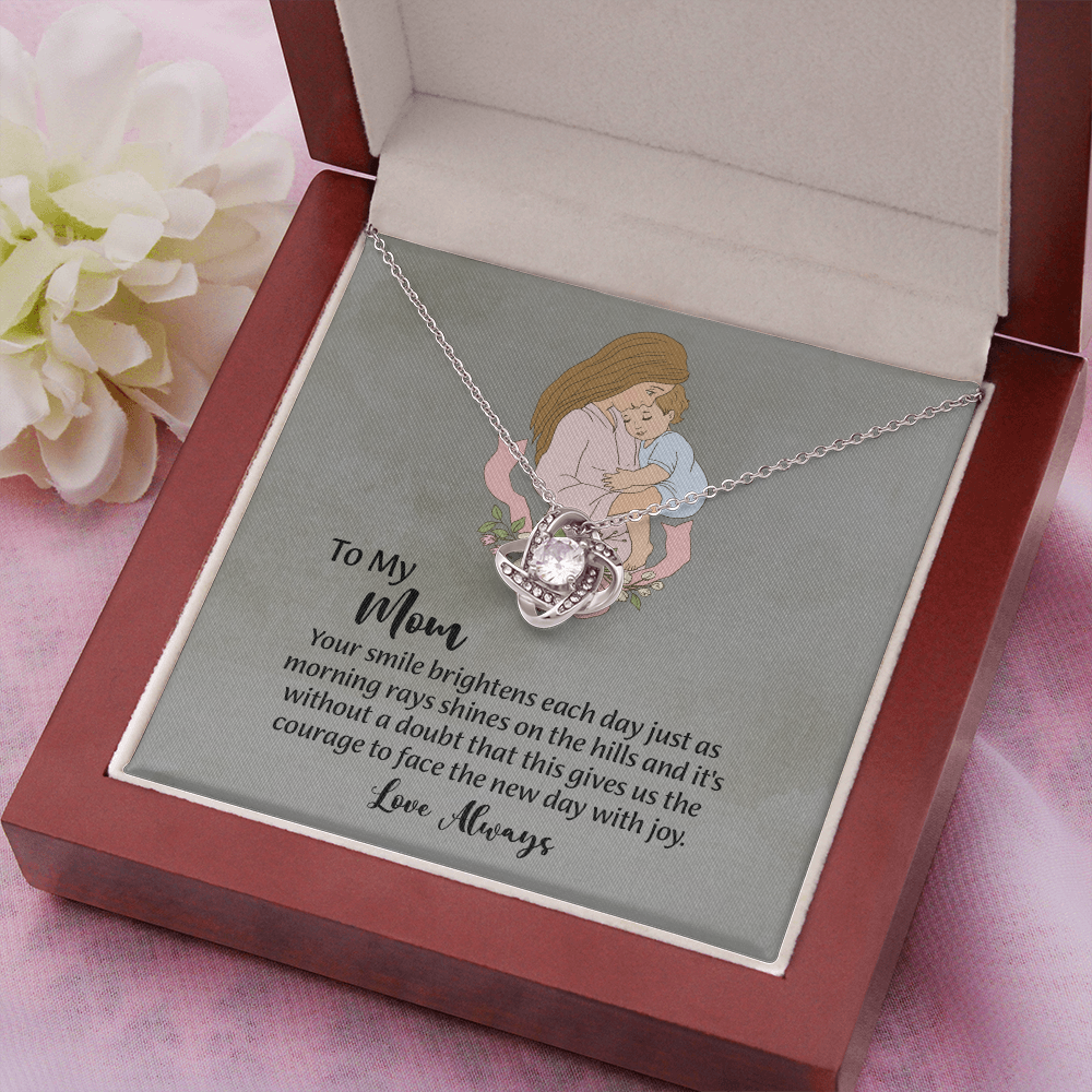To My Mom Love Knot Necklace from Daughter, Mothers Day Gift for Mom, Thoughtful Present from Son