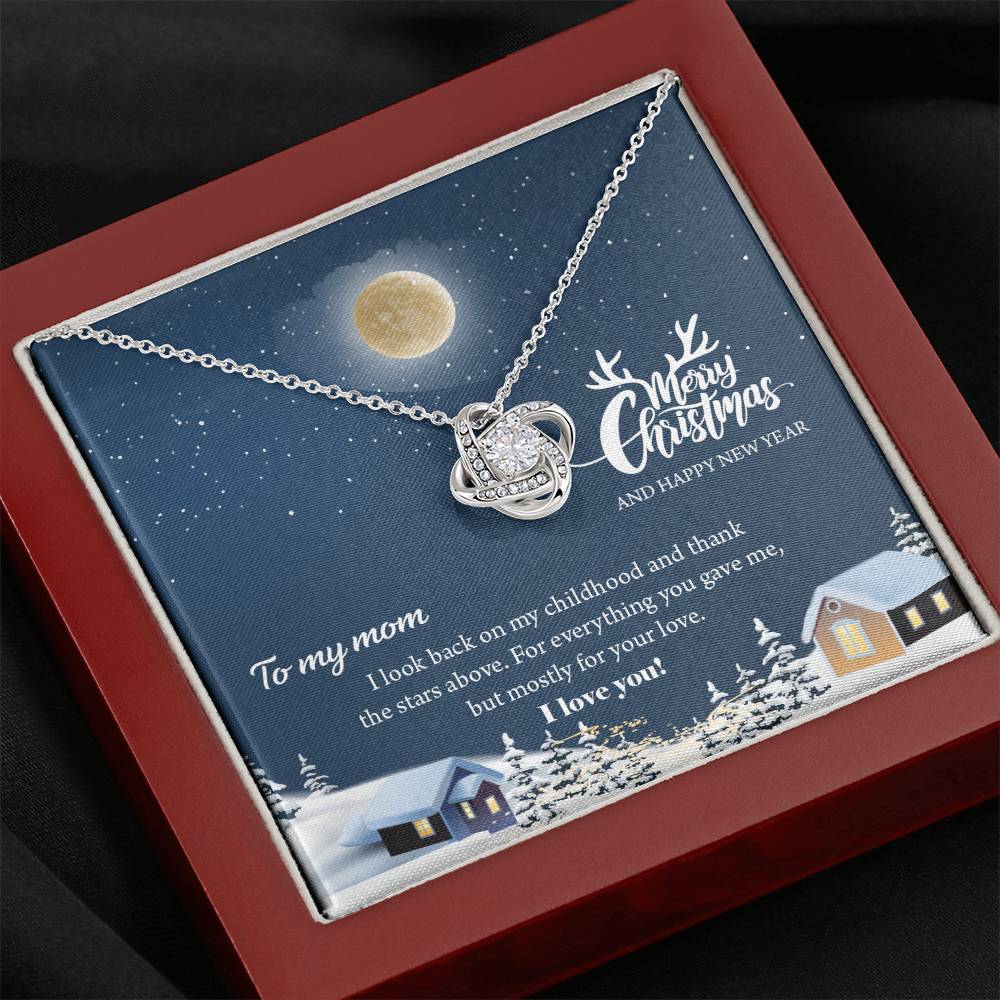 UNIDAZE Mom Necklace, Mother Necklace, Mom Gift, Daughter Son Gift, Jewelry for Mom, Mom Christmas Gift ShineOn Fulfillment C30011TG C30011TR PB23-WOOD PT-4377 TNM-1 USER-188348