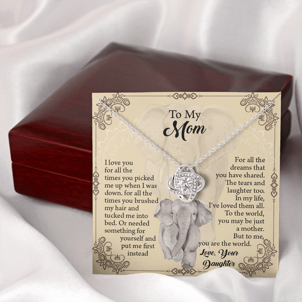 To My Mom Necklace, Mothers Day Necklace, Mom Birthday Gift From Daughter, Message Card Jewelry For Mom