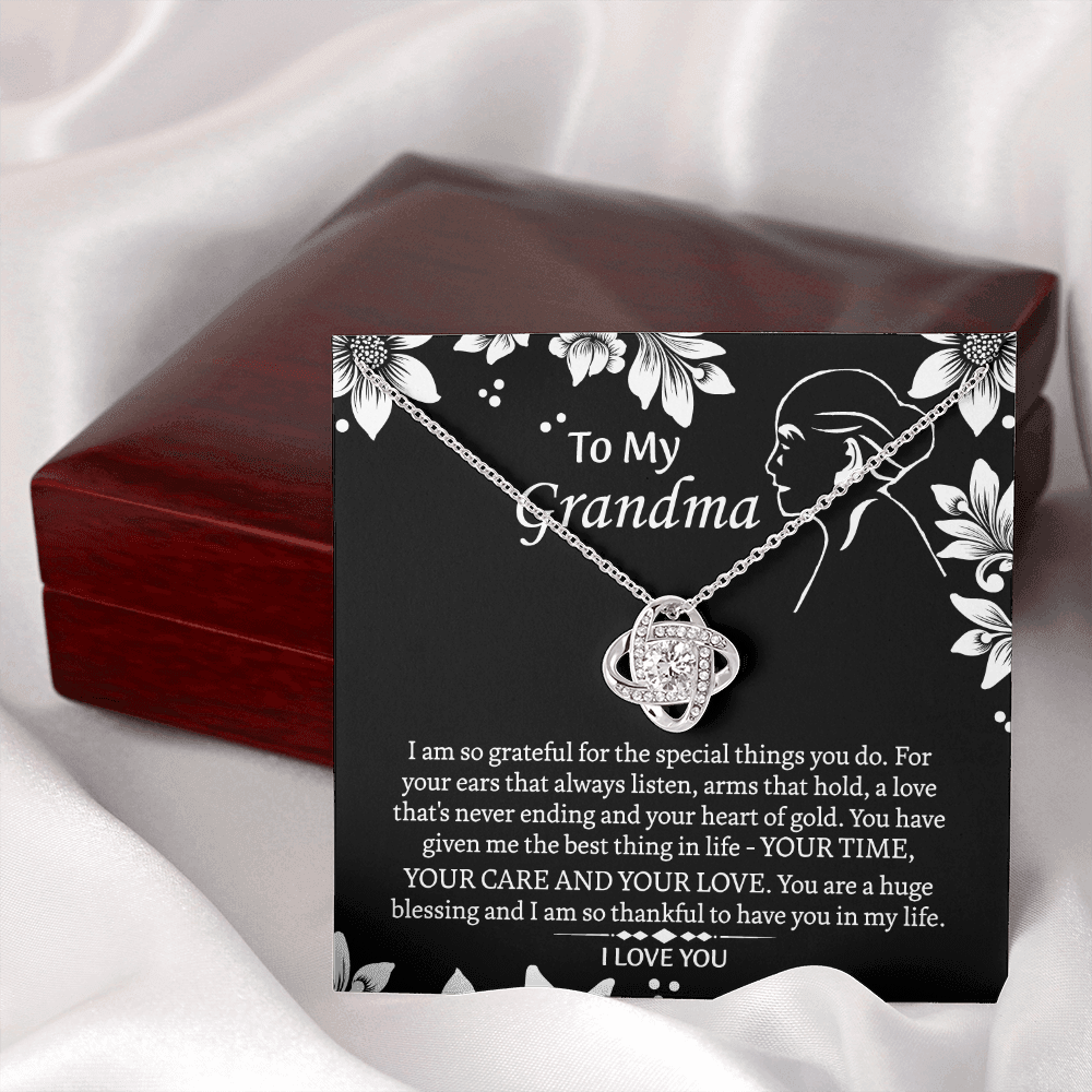 To My Grandmother Love Knot Necklace, Grandma Gift, Gift For Grandma from grandchildren, Grandma Necklace, Grandma, New Grandma