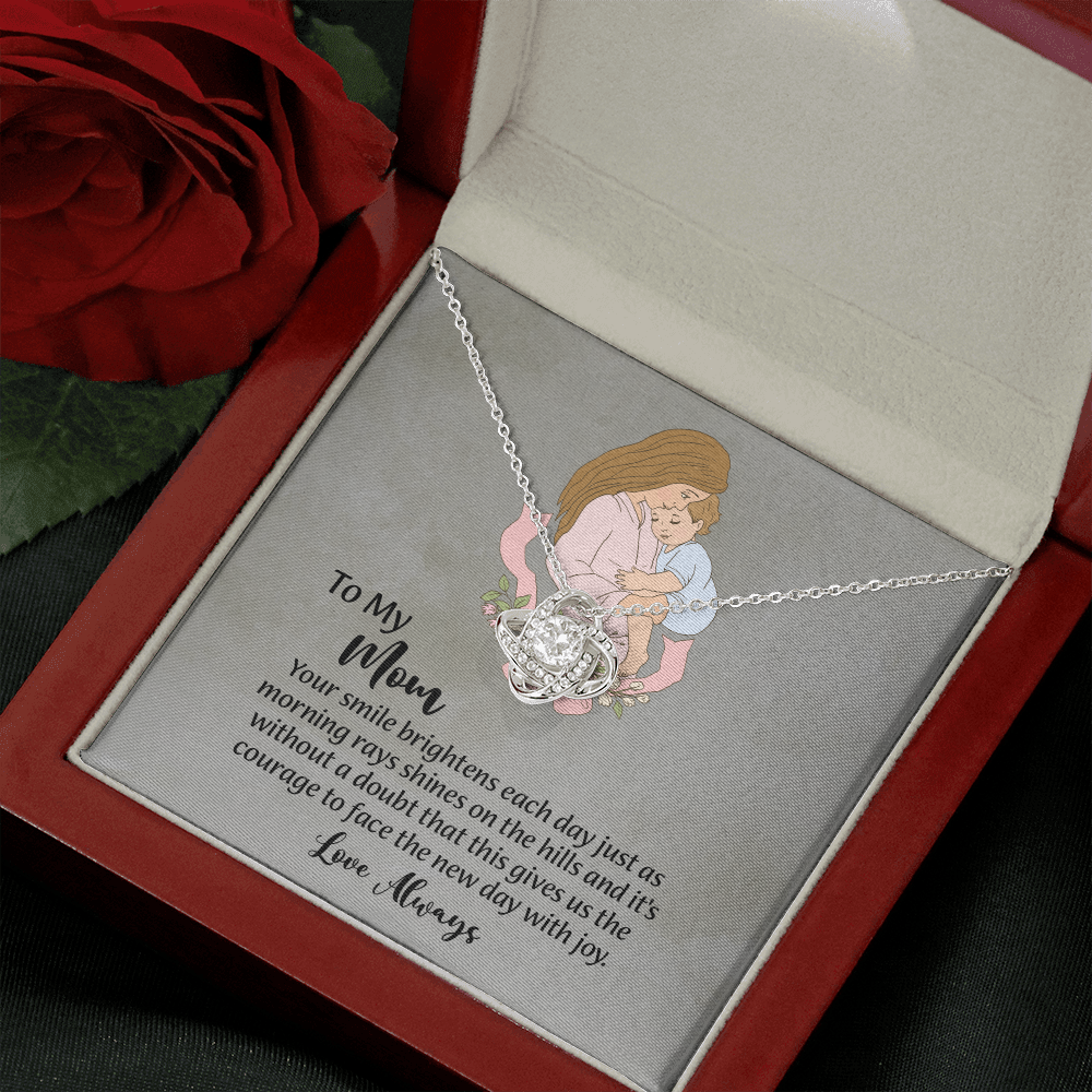 To My Mom Love Knot Necklace from Daughter, Mothers Day Gift for Mom, Thoughtful Present from Son