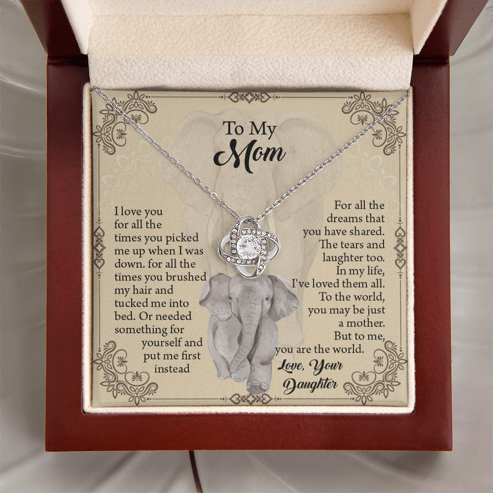 To My Mom Necklace, Mothers Day Necklace, Mom Birthday Gift From Daughter, Message Card Jewelry For Mom