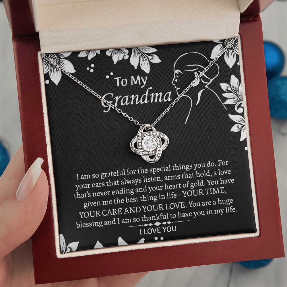 To My Grandmother Love Knot Necklace, Grandma Gift, Gift For Grandma from grandchildren, Grandma Necklace, Grandma, New Grandma