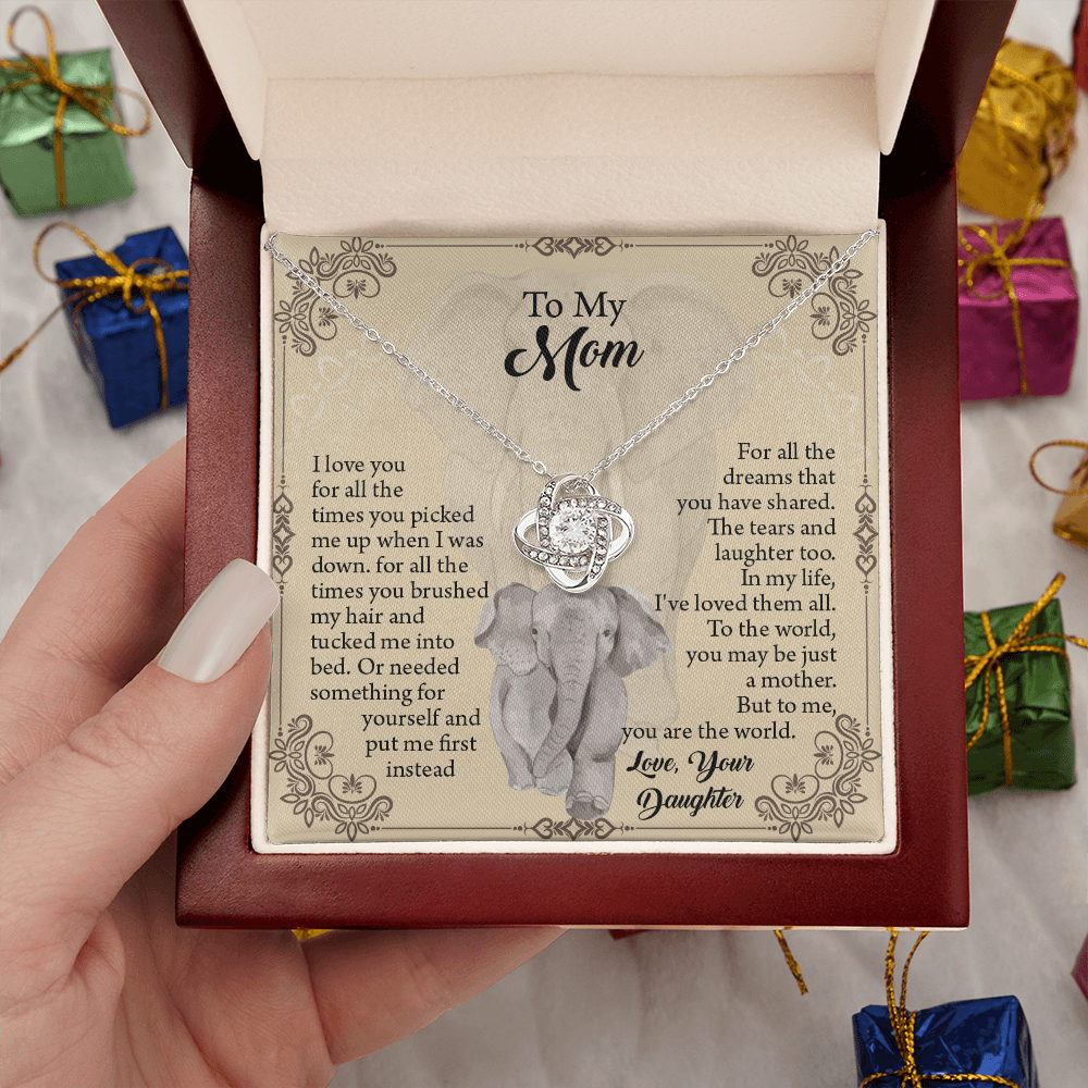 To My Mom Necklace, Mothers Day Necklace, Mom Birthday Gift From Daughter, Message Card Jewelry For Mom