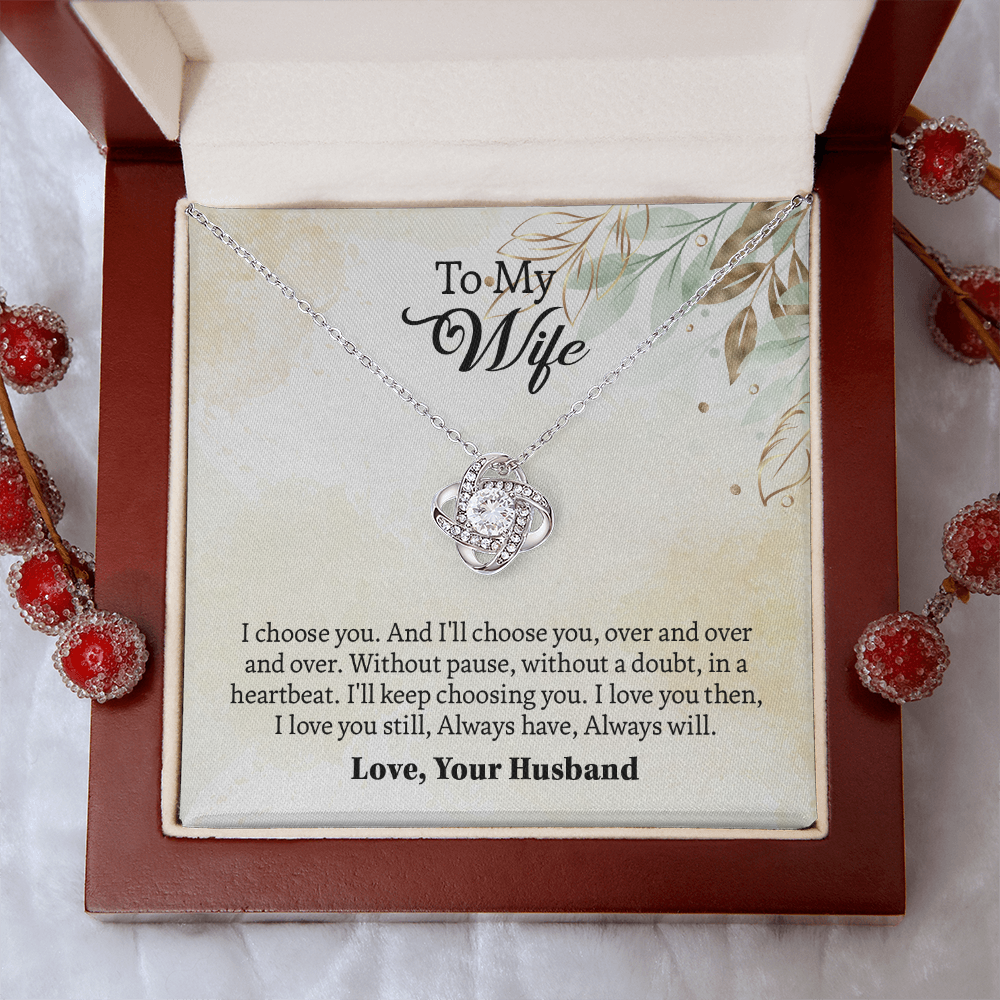 To My Wife love knot Necklace, Wife Jewelry, Necklace For Wife, Anniversary Gift For Wife, Wife Birthday Gift, Mothers Day Gift for Wife