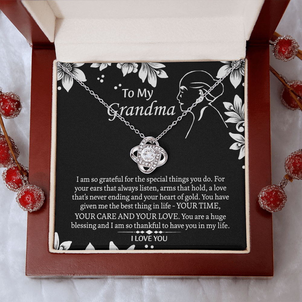 To My Grandmother Love Knot Necklace, Grandma Gift, Gift For Grandma from grandchildren, Grandma Necklace, Grandma, New Grandma
