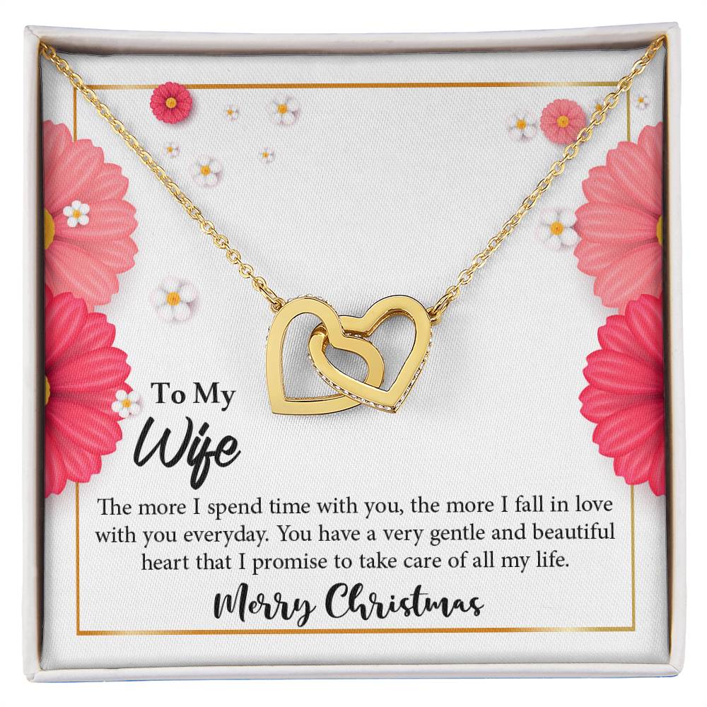 To My Wife Necklace, Sentimental Gift For Wife, Meaningful Gift For Her, Romantic Jewelry For Wife, Love Message Card For Christmas Occasion