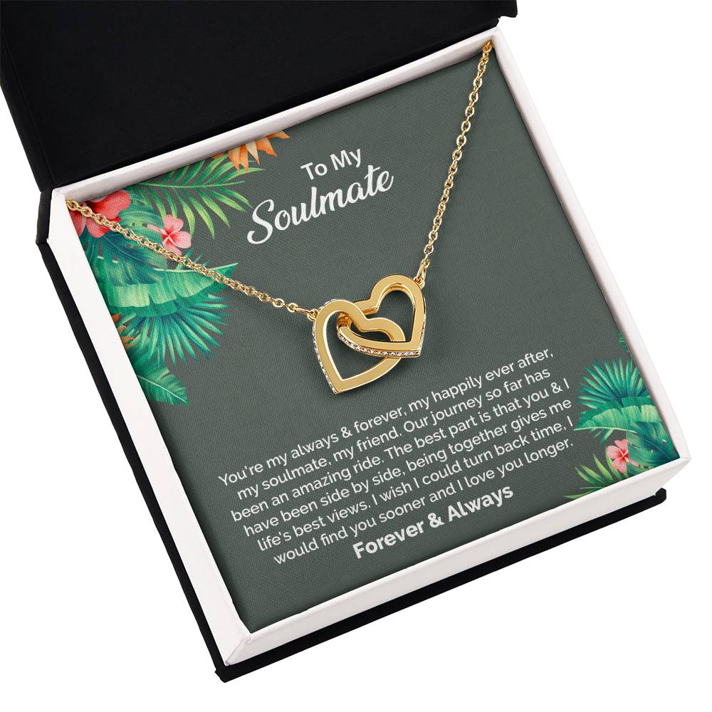 UNIDAZE To My Soulmate Necklace, Birthday Gifts for Girlfriend, Necklace for Wife, Gift for Future Wife's Birthday ShineOn Fulfillment C30028T C30028TG lx-C30028 PB23-WOOD PT-4382 TNM-1 USER-188348