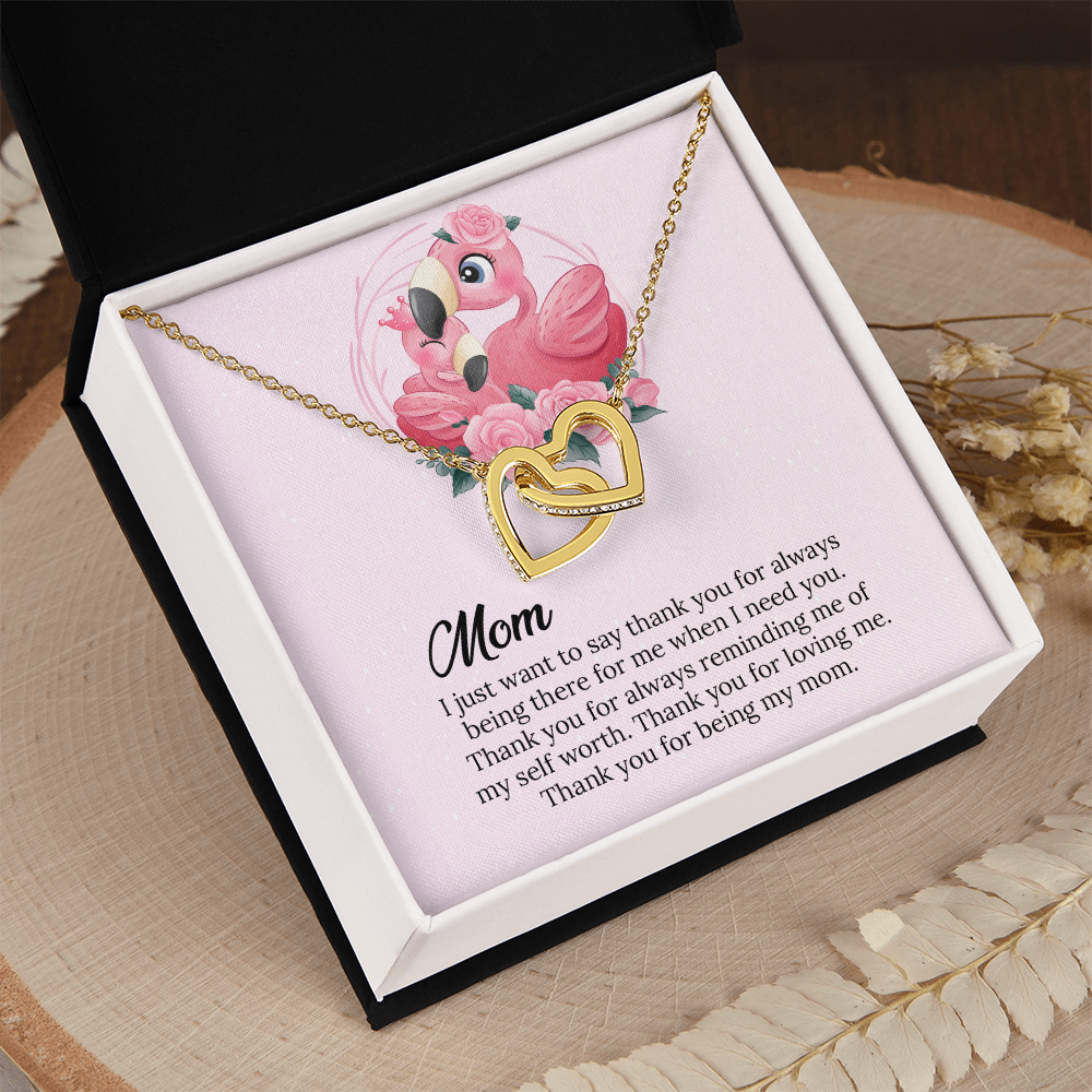 Mom Interlocking Hearts Necklace Gift, Mommy Birthday Gift From Son daughter, Mothers day Gift To  Mom